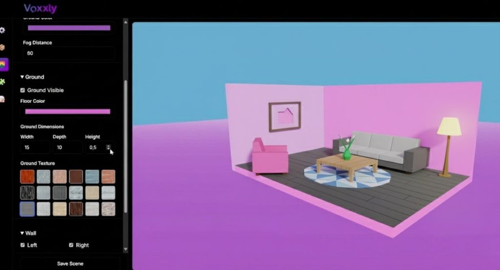 voxxly website low poly 3d