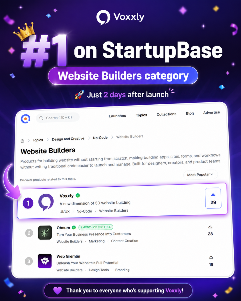 voxxly #1 on startupbase